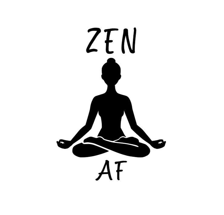 Vinyl Decal Zen AF Car Decal Window Decals Stickers Yoga Etsy