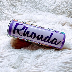 Personalized Skinny Tumbler with Straw, Lid, and Cleaning Brush