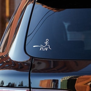 Girl or Boy Run Die Cut Vinyl Decal