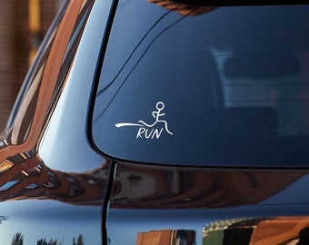 Girl or Boy Run Die Cut Vinyl Decal