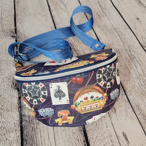 Clea Sling Fanny Bum Bag Hip Bag ~ Casino Gambling Vinyl ~ Ready to Ship