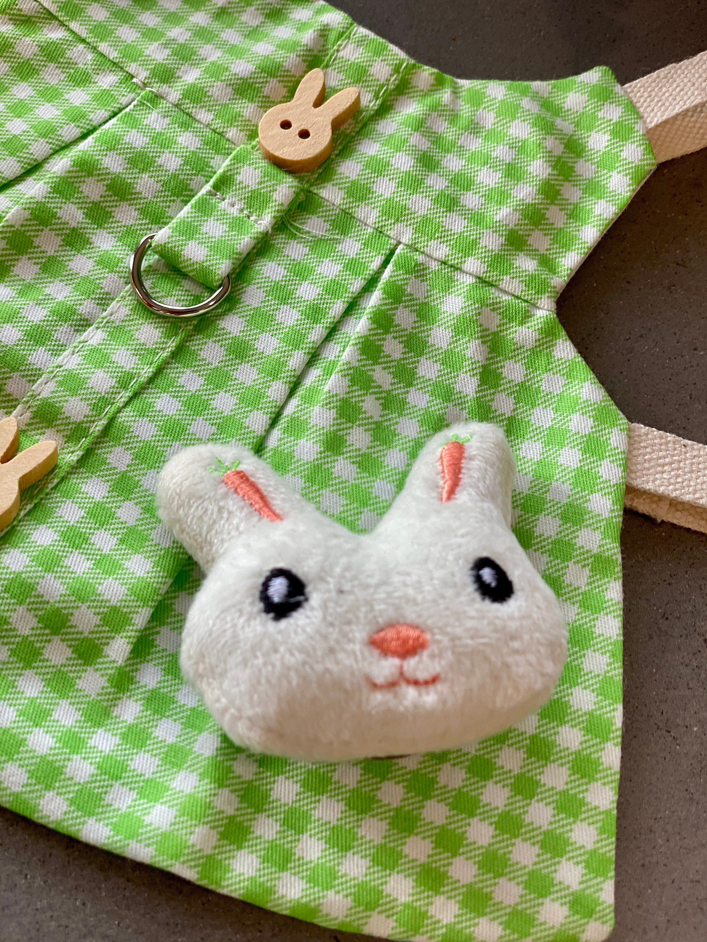 Bunny Green Dress Harness Leash Hat for Rabbit Small Pet Etsy