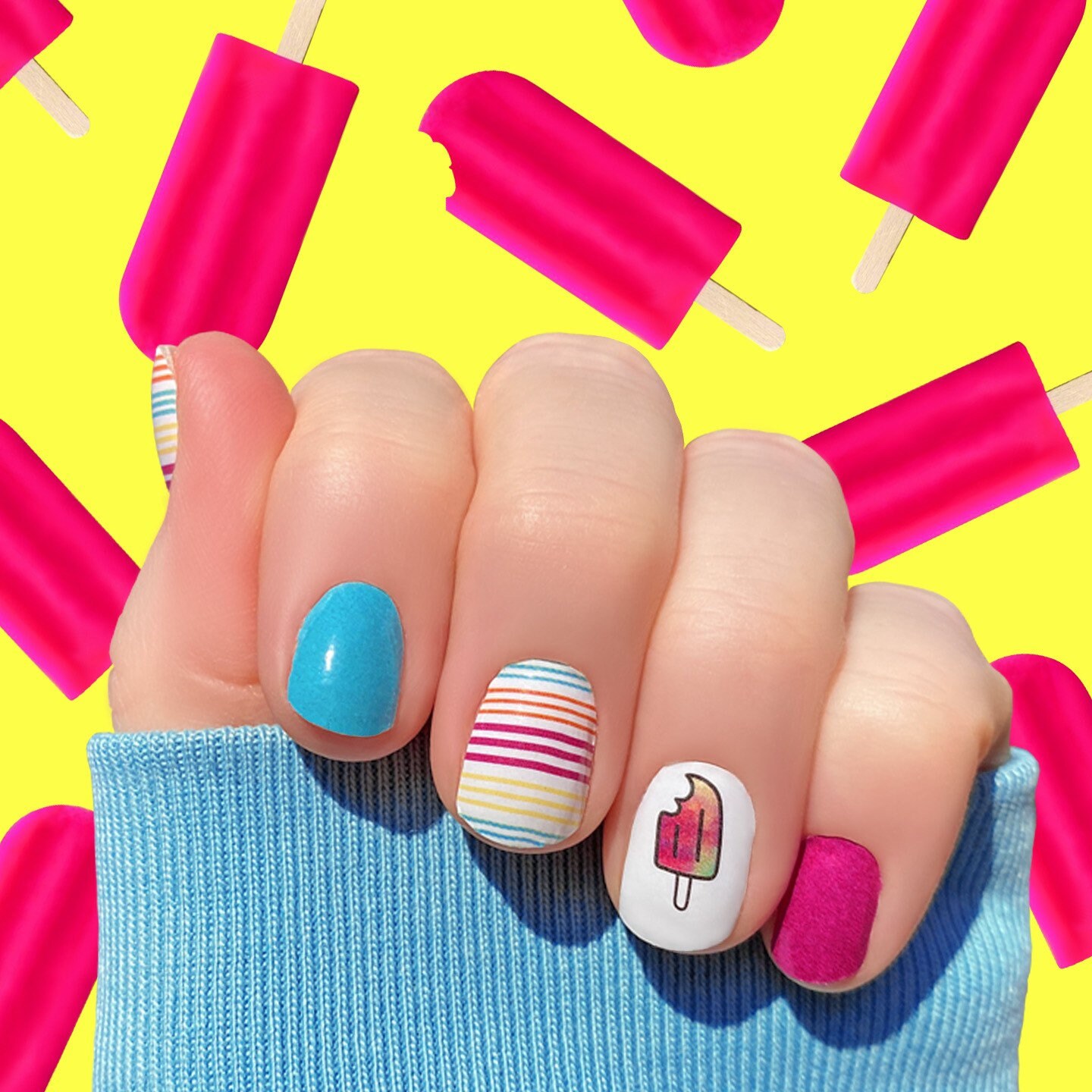 Anything is Popsicle Nail Wraps 100% Nail Polish Stickers Nail Strips