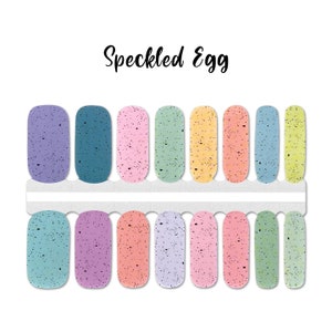 Speckled Egg Nail Wraps 100% Nail Polish Stickers Nail Strips