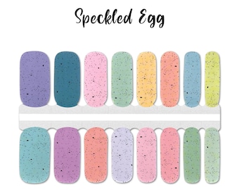 Speckled Egg Nail Wraps 100% Nail Polish Stickers Nail Strips