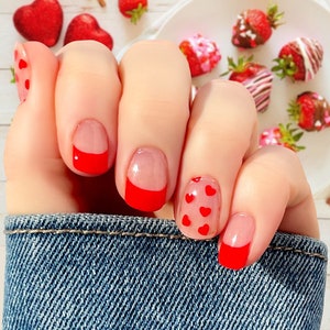Queen Of Hearts Nail Wraps 100% Nail Polish Stickers Nail Strips
