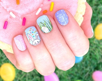 Easter Egg Hunt Nail Wraps 100% Nail Polish Stickers Nail Strips