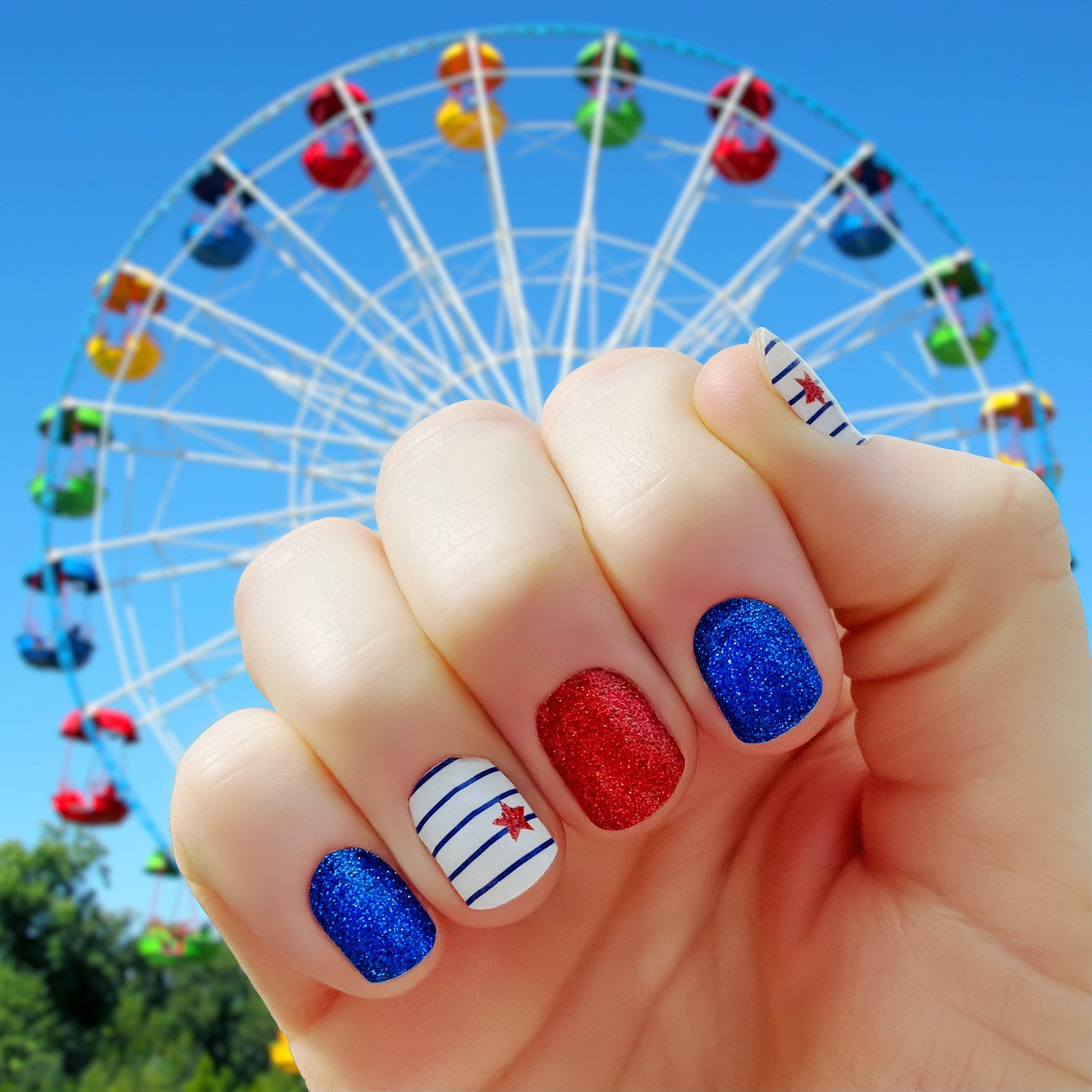 Let Freedom Ring Nail Wraps 100% Nail Polish Stickers Nail Strips