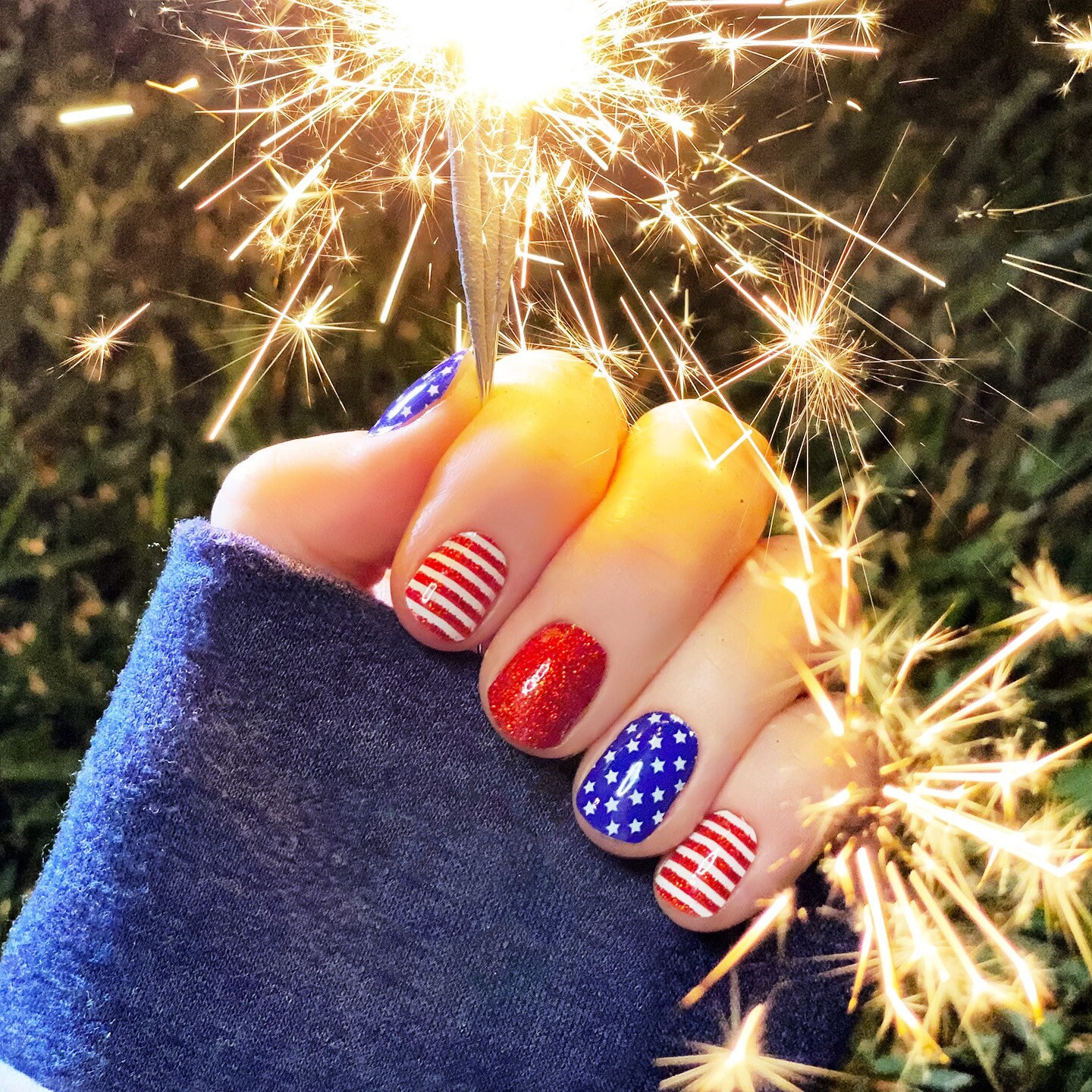 Stars and Stripes Nail Wraps 100% Nail Polish Stickers