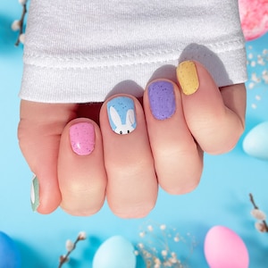 Peek A Bunny Nail Wraps 100% Nail Polish Stickers Nail Strips