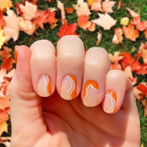 Orange Ya Glad Nail Wraps 100% Nail Polish Stickers Nail Strips