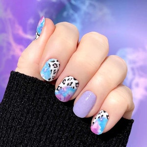 Wild Lavender Nail Wraps 100% Nail Polish Stickers Nail Strips