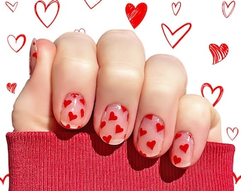 Heart To Heart Nail Wraps 100% Nail Polish Stickers Nail Strips