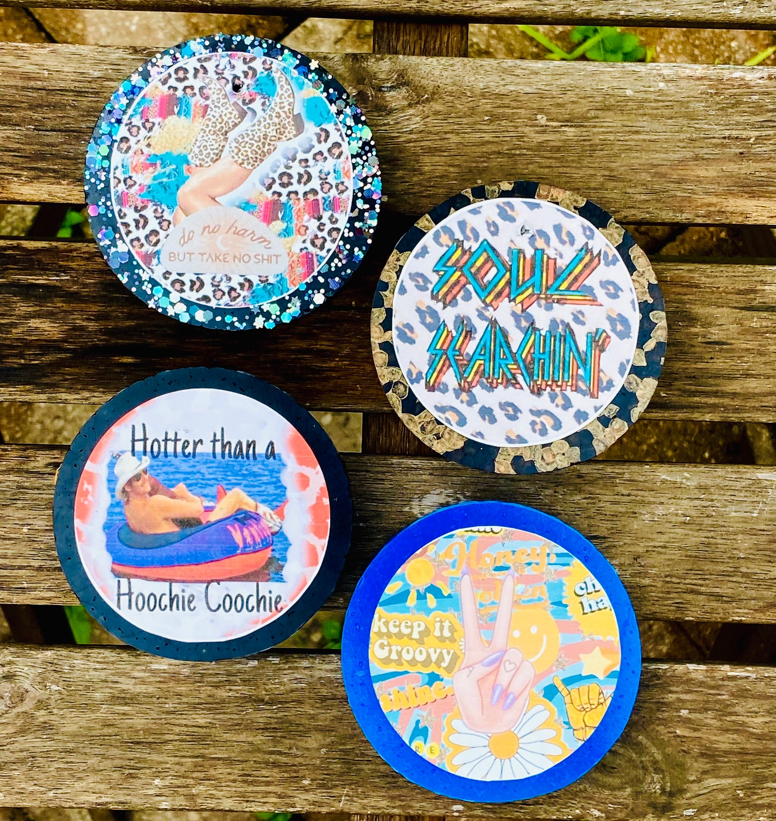 Cardstock Car Freshie Round Car Freshie Aroma Beads Car Etsy