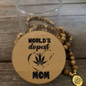 World&#39;s Dopest Mom Engraved Stash Jar, Mother&#39;s Day, Birthday or just to say She is the dopest - Custom Designs Available