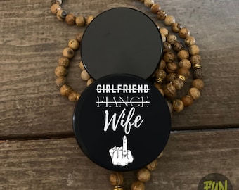 Custom Engraved Bride Groom Wedding Grinder Design on 5 Part Black Aluminum  Magnetic Top Pollen Screen Great Gift