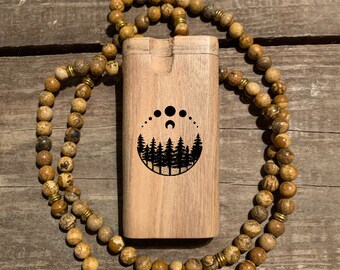 Celestial Nights Predesigned Engraved 4-inch Wood Dugout Comes with Choice of Bat // Custom Orders Available