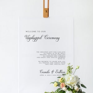 Unplugged-Zeremonienschild, minimalistisches Hochzeits-Unplugged-Plakatschild, Unplugged-Hochzeitsschild, Hochzeitsschild, editierbar, DIGITALER DOWNLOAD