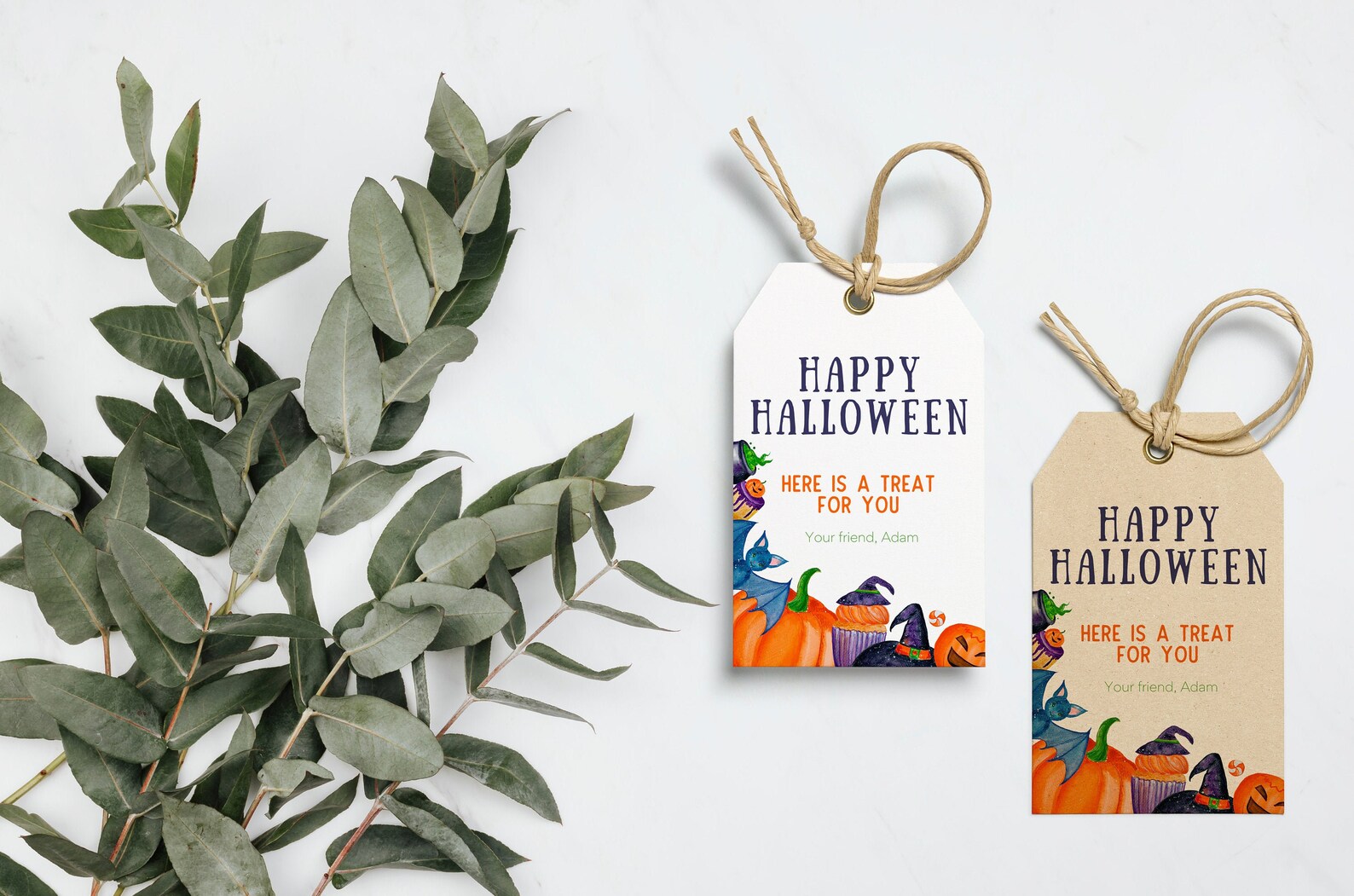Happy Halloween Thank you Tag Template Halloween Favor Tag | Etsy