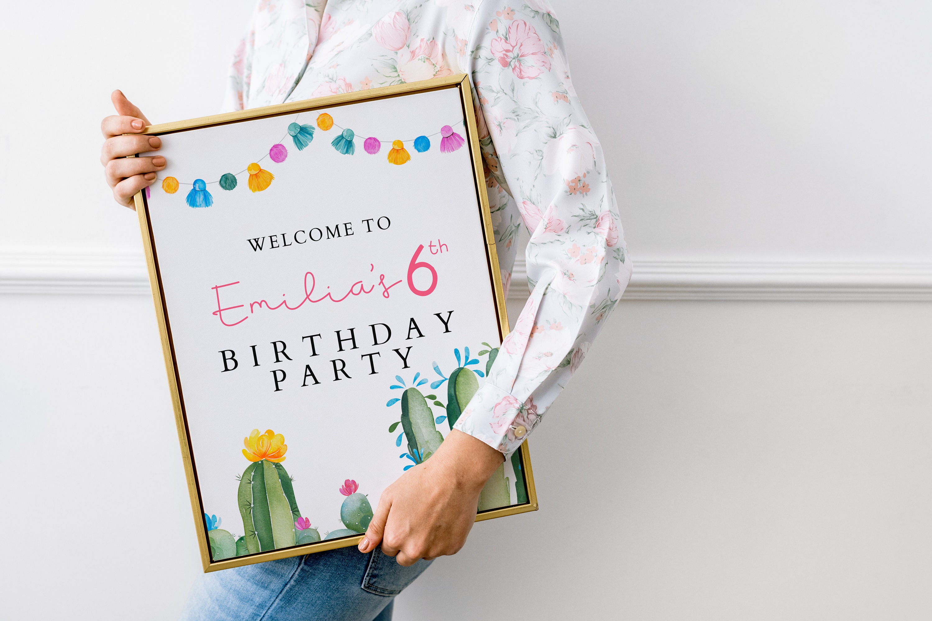 Letrero De Bienvenida Personalizado Lilo & Stitch | Banner De Cumpleaños Para Niños | Decoración Multicolor