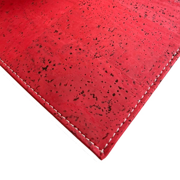 Red cork leather placemat | Eco-friendly table mat - Sustainable home gifts