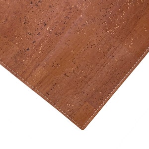 Brown cork leather placemat | Vegan leather table mats - Waterproof and Eco-friendly