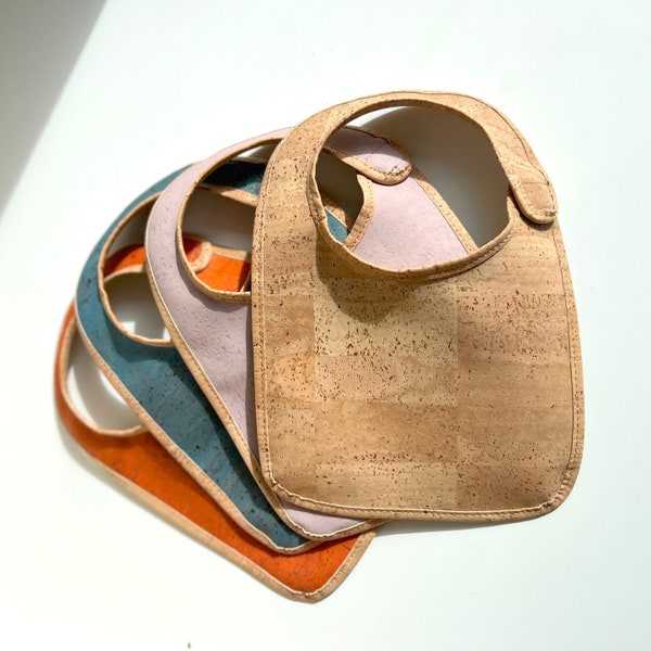 Cork baby bibs | Waterproof toddler bibs - Eco-friendly