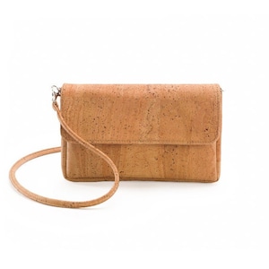 Bolso bandolera / clutch de corcho natural - 100% vegano y ecológico