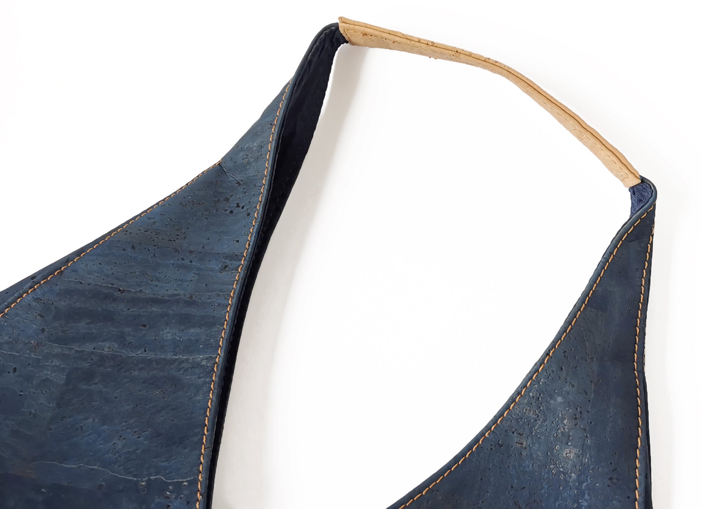 Cork Hobo Bag Blue Vegan Leather Slouchy/slouch Bag Etsy UK