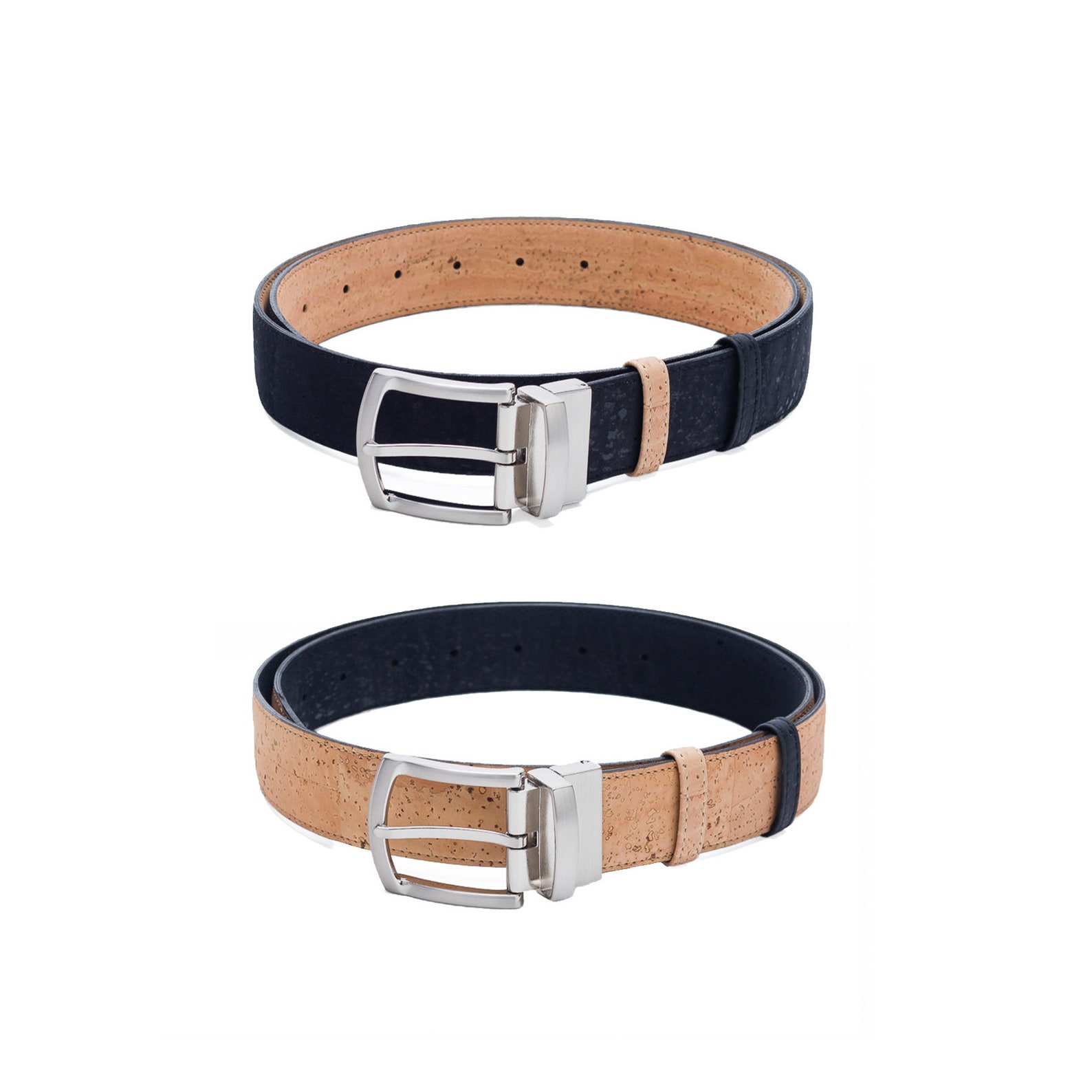 Vegan Leather Reversible Belt