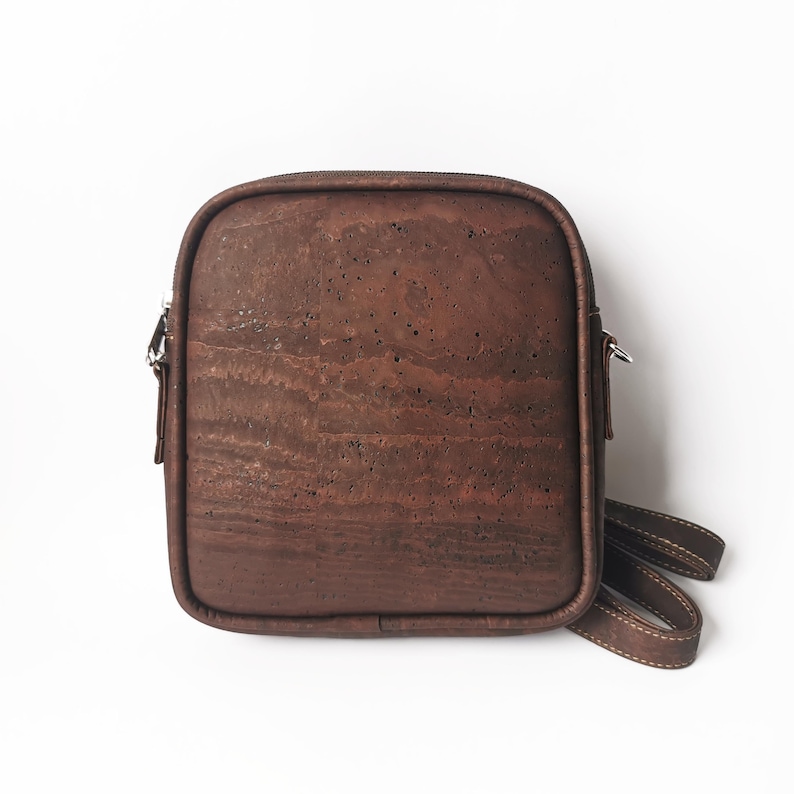 brown cork crossbody bag