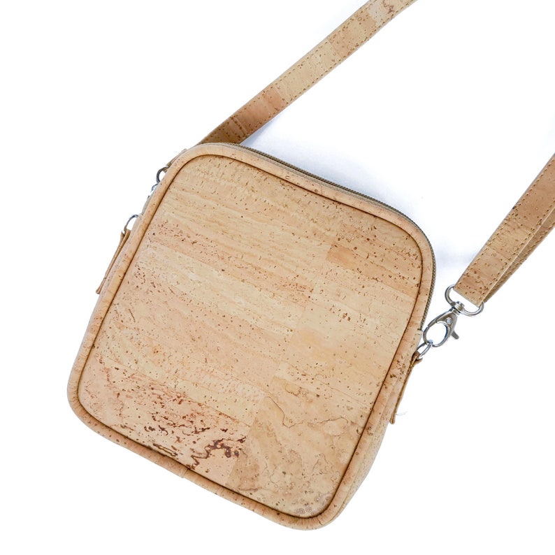 Natural cork crossbody bag