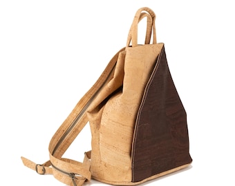 Convertible Cork Backpack Handbag for Women - Vegan & Eco 