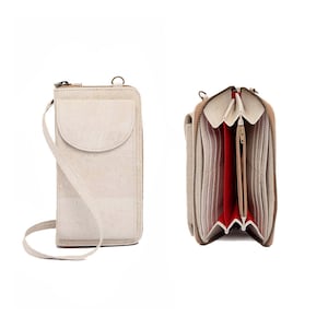 Cartera y bolso para móvil veganos / Bolso bandolera de corcho con correa extraíble - Regalos ecológicos