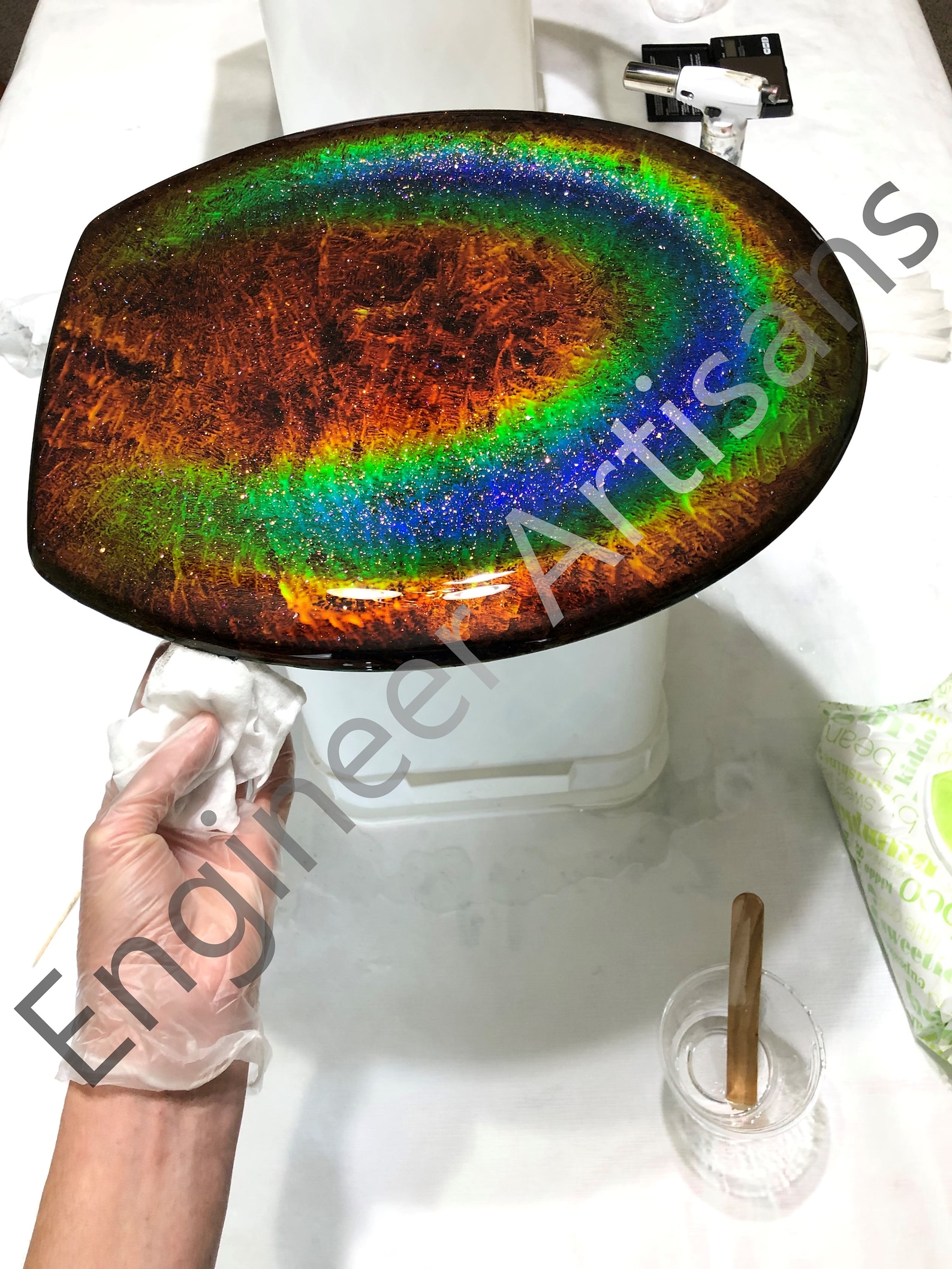 Galactic Mood Ring Toilet Seat DIY PDF Etsy