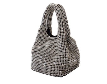 Bolso de noche con pedrería, bolso hobo de cristal, bolso de mano brillante