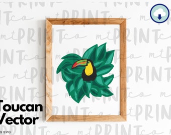 Toucan Embroidery, Colorful Toucan PNG, Toucan, Tropical Clip Art, Sublimation Transfer, Instant Download, PNG, Design, Bird, Printable,