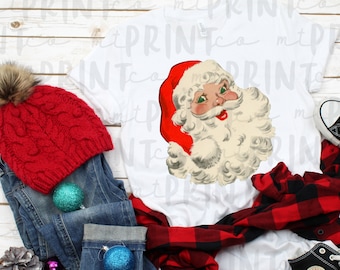 Christmas, Vintage Santa PNG, Christmas Clip Art, Santa PNG, Retro Santa Clipart, PNG for Sublimation, Printing, Instant Download