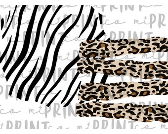 2 Animal Print Png, Leopard PNG, Zebra png, Animal Print Clip Art,  PNG for Sublimation Transfer png, Instant Download, Tee Shirt Design