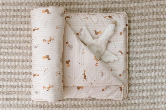 Organic Cotton Fabric Toddler Nap Mat Daycare Nap Mat With Pillow and Blanket Animal Pattern Cotton Sleeping Bag Nap Mat Etsy Canada