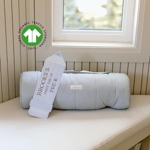 Organic Cotton (OEKO-TEX) Toddler Nap Mat | Daycare Nap Mat with Pillow and Blanket | Cotton Sleeping Bag | Nap Mat for boys