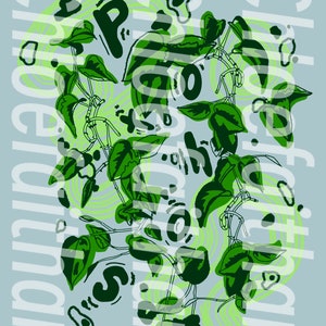 pianta di pothos *download digitale* salvaschermo per sfondi, grafica salvaschermo, sfondo vegetale