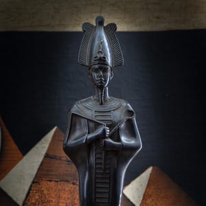 Egyptian God of the Dead Osiris statue god of the Afterlife statue black large Unique Pharaonic Sculpture Ancient Egyptian art Made in Egypt