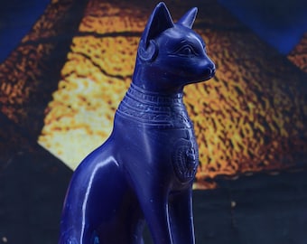 エジプトのバステト猫像 | 喜びと守護の青い女神 | エジプトの力と恵み