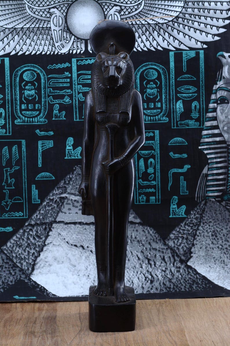 Sekhmet Statue Egyptian Goddess of War & Healing, Divine Energy ...