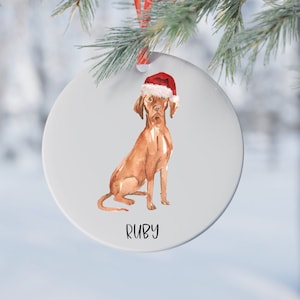 Vizsla Dog Ornament Personalized Dog Ornament Puppy Ornament image 1