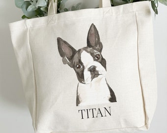 Boston Terrier Bag | Dog Tote Bag | Dog Treat Bag