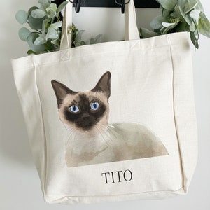 Siamese Bag | Cat Breed Bag | Re-usable Bag | 2nd Anniversary Gift