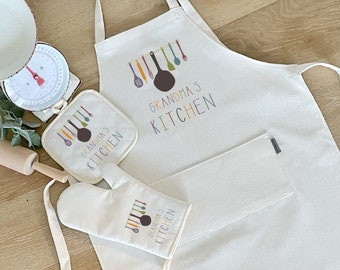 Hanging Pots Kitchen Set | Hanging Pots Kitchen Apron Set  | Custom Kitchen Apron Set | Barber Apron