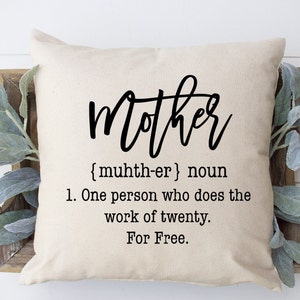 Definition of a Mother Pillow | Perfect Birthday Gift For Mom | 2nd Anniversary Gift